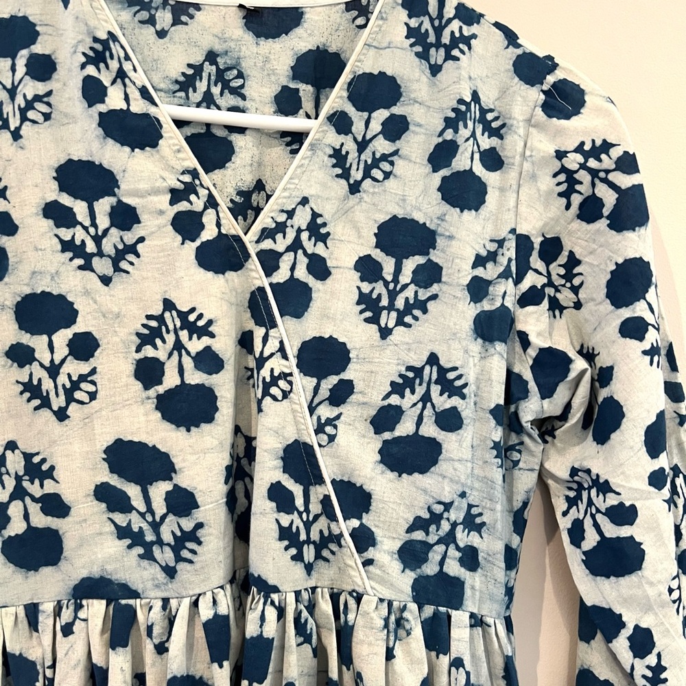 Handblock print cotton dress